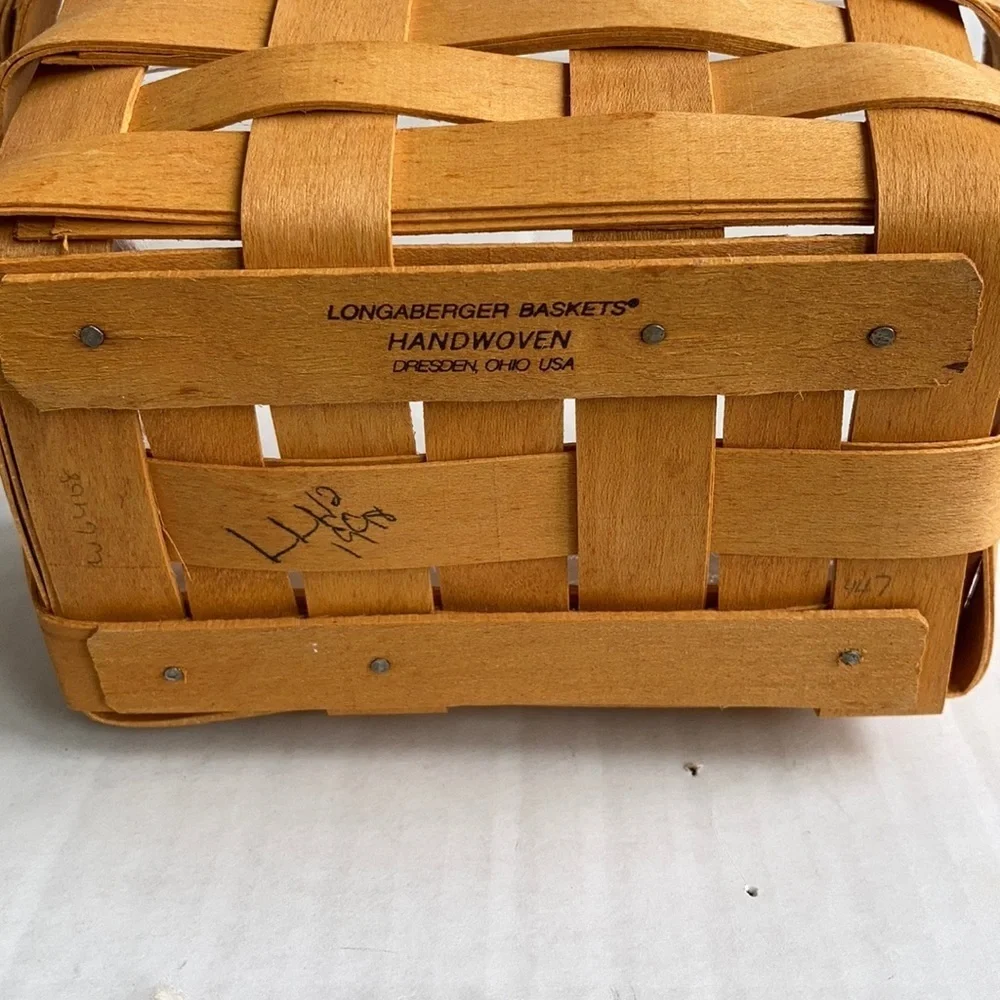Vintage Longaberger small rectangular basket liner